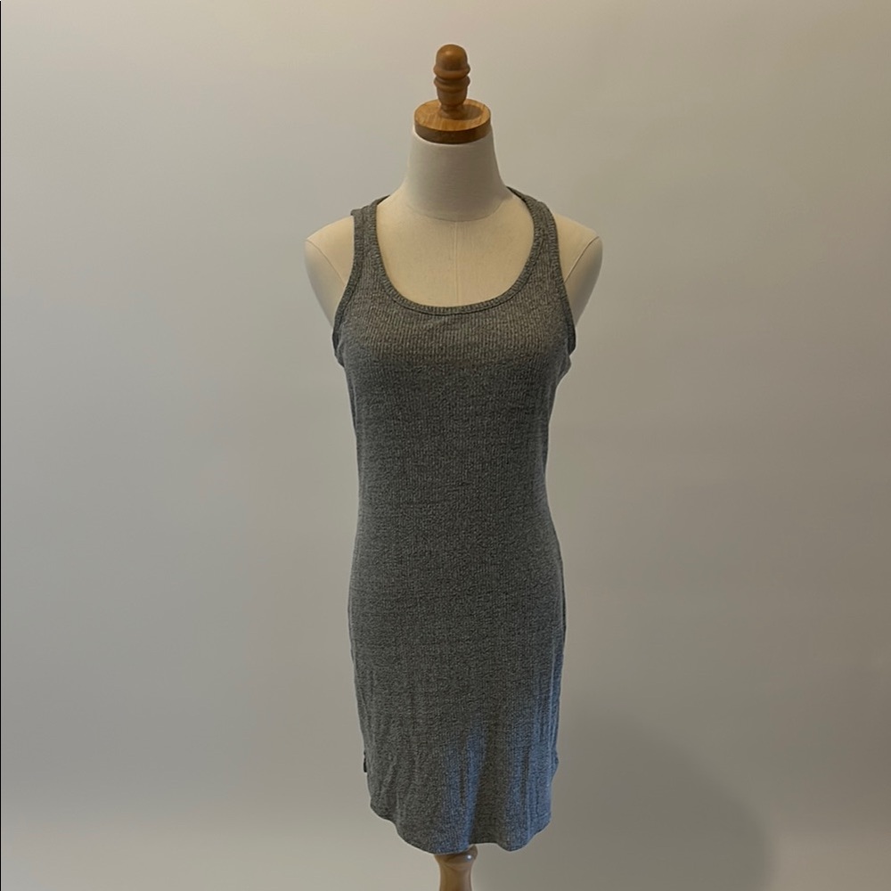 Gray Sleeveless Knit Dress